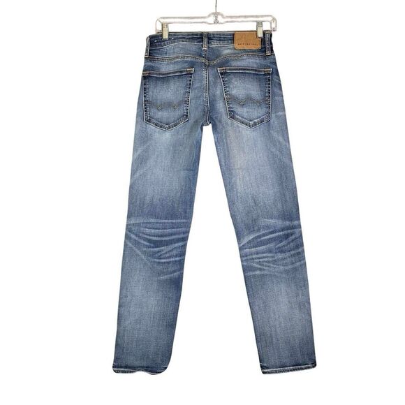 American Eagle Jeans 28 AE Air Flex Stretch Slim Straight Denim Men’s Size 28X30 - Picture 3 of 13